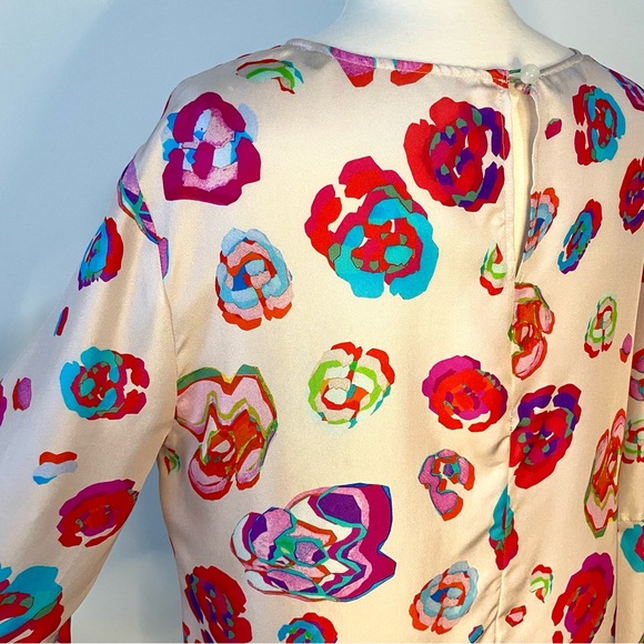 Emporio Armani Floral Printed Silk Blouse - Picture 7 of 11